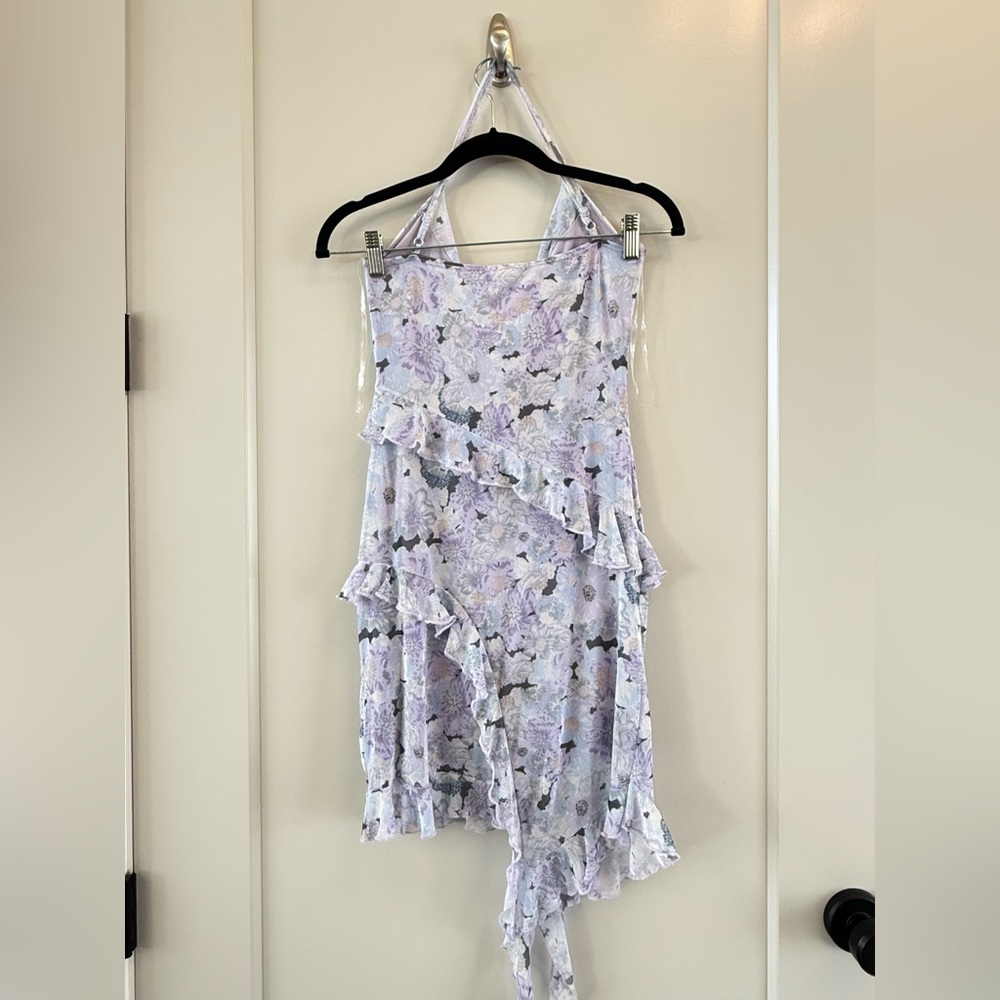 NWT Full Tilt Waterfall Mesh Printed Womens Slip Dress - Picture 6 of 14